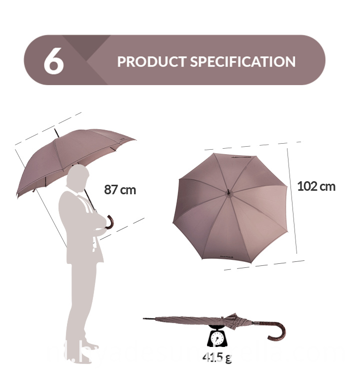 Klassieke Heren Rechte Paraplu Hand Open B2b Classic Mens Straight Umbrella Hand Open B2b